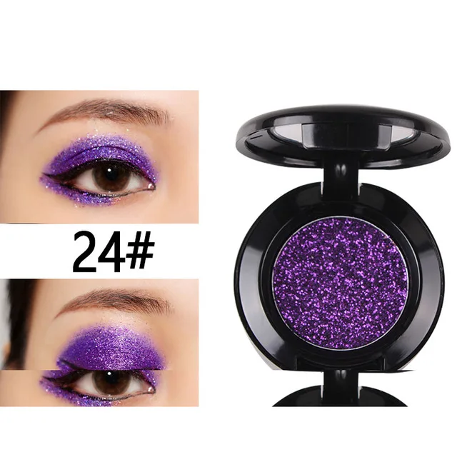 Miss Rose Diamond Glitter Eyeshadow 16 Colors Single Palette Illuminator Makeup Shimmer Metal Eye Shadow Shine Pigment Cosmetics