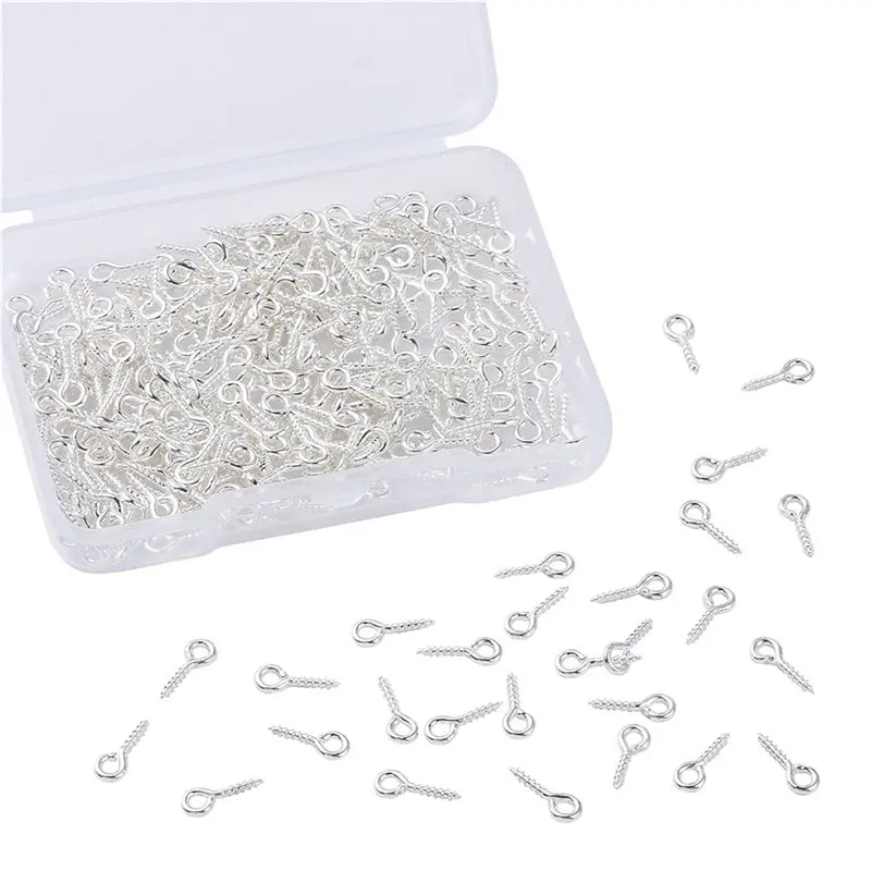 Джули Wang 300 шт./кор. крошечный маленькие Мини-утюг с глазком Eyepins крючки станок и