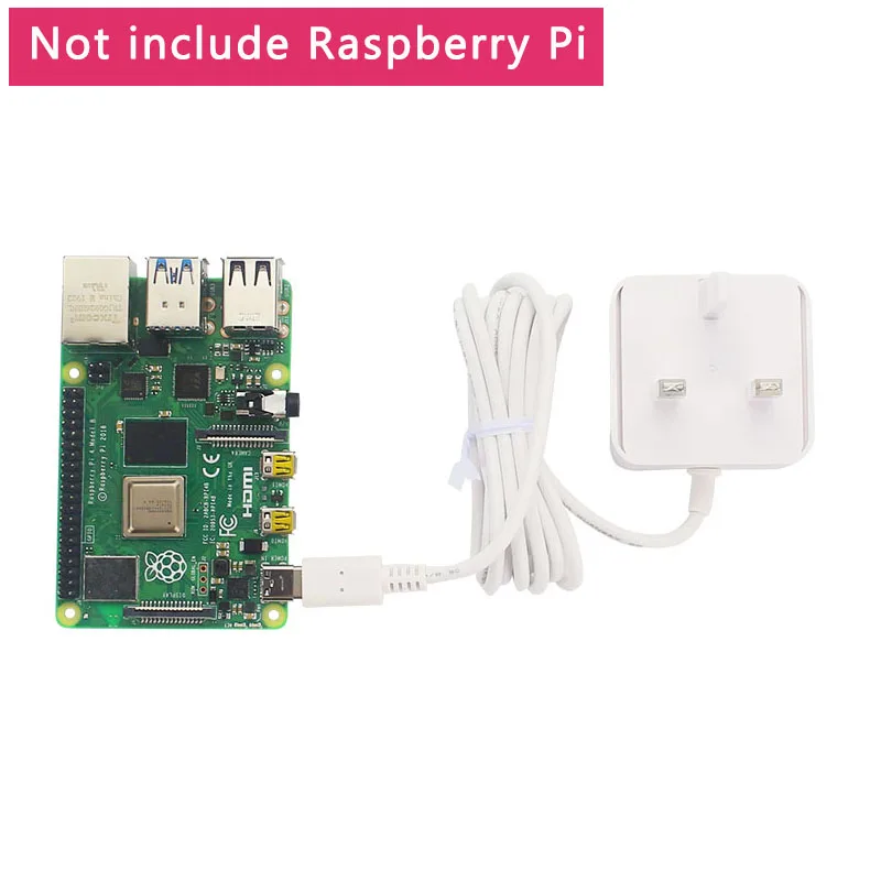 Оригинальный Raspberry Pi 4 Официальный USB C Питание 5 1 V 3A белый мощность Зарядное