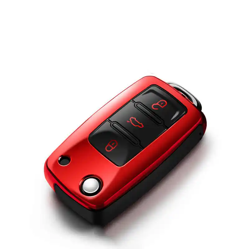 ТПУ чехол для ключей автомобиля Fob крышка оболочка рамка VW Polo Golf Passat Touareg тигуан