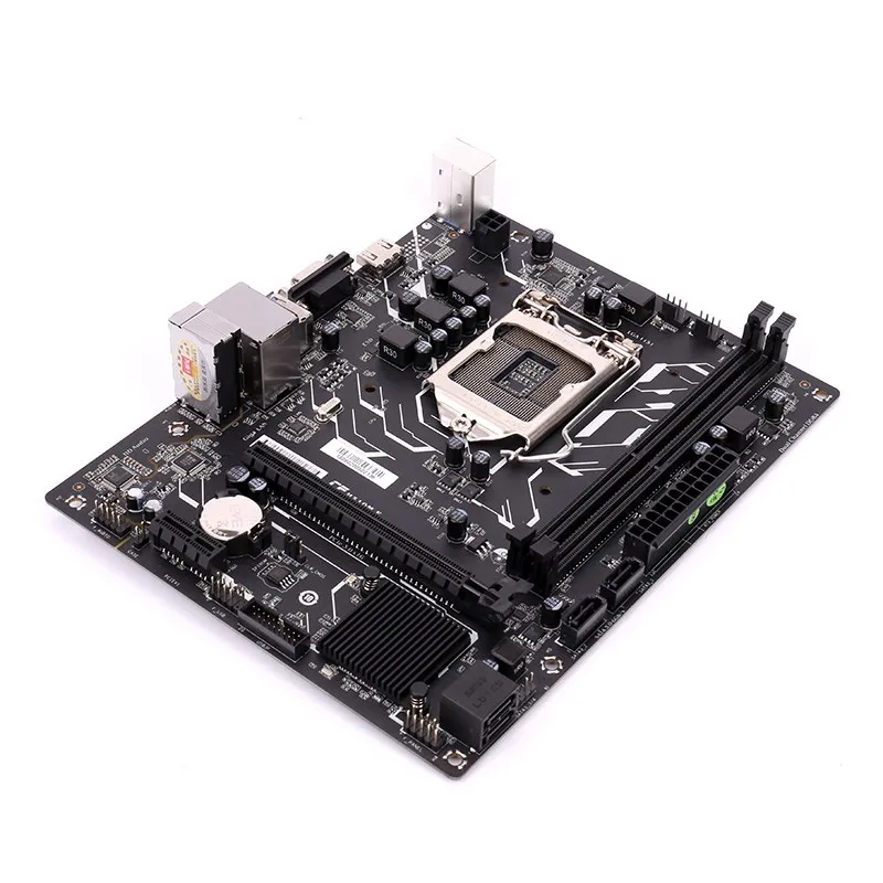 Цветная H310M E V20A двухканальная материнская плата DDR4 RAM USB3.0 SATA3.0 6 ГБ/сек. для