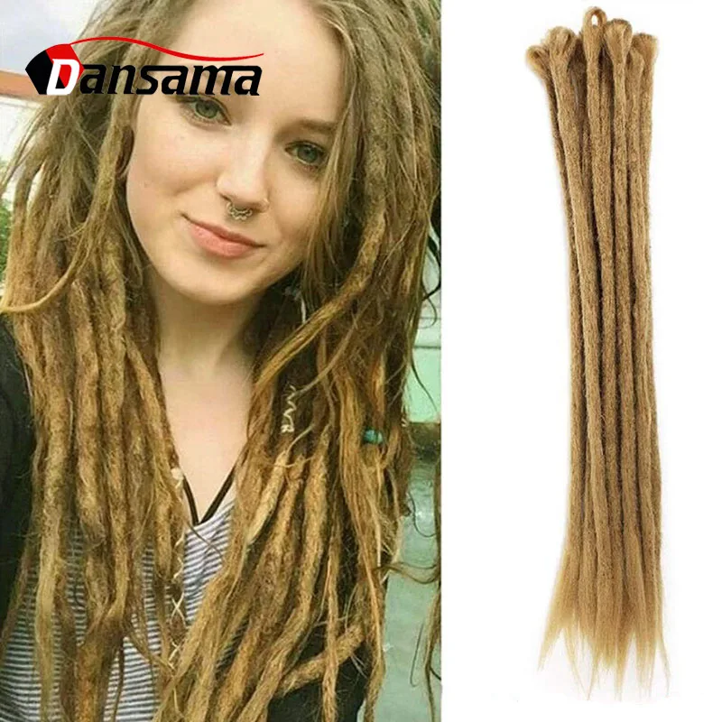 

Dansama 20 дюймовые дреды ручной работы удлинители регги кроше хип-хоп синтетические дреды плетение крючком волос для модных женщин