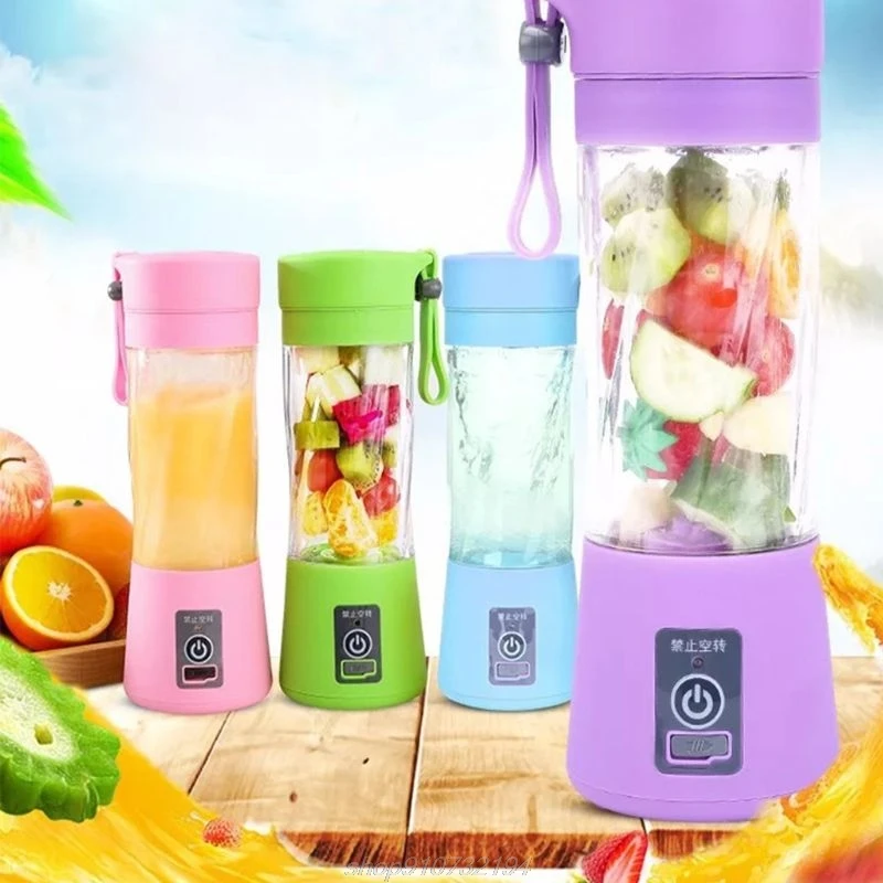 

Protable Mini Juicer Cup Single Serve Personal Size Blender USB Rechargeable 380ml Fruit Mixing Machine N05 20 Dropshipping
