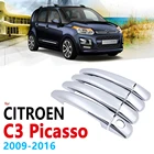 Хромированная накладка на ручку для Citroen C3 Picasso 2009  2016 4 двери автомобильные аксессуары стикеры 2010 2011 2012 2013 2014 2015
