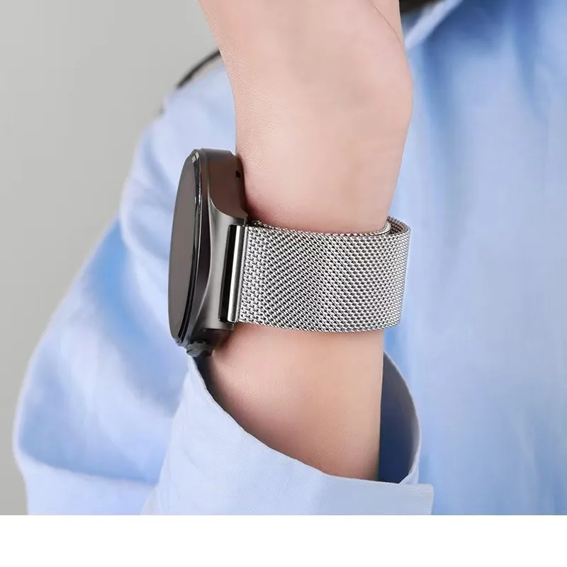 22mm 20mm Milanese strap for Samsung Galaxy Watch 3/Huawei Watch GT2/Amazfit GTR Metal butterfly buckle strap for Galaxy Watch 4