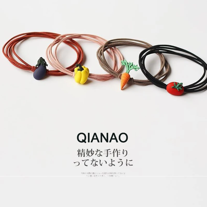 Детская резинка для волос QIANAO симпатичная повязка на голову браслет двойной простой узел кожаные сухожилия Маленький стиль динозавра.