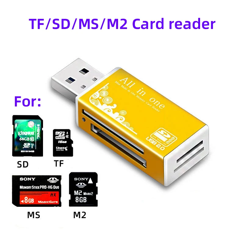 4 в 1 кардридер для карт памяти Micro SD/MS/M2/TF | Мобильные телефоны и аксессуары