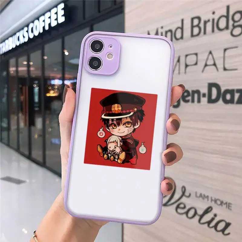 

toilet bound hanako kun Phone Cases matte transparent For purple iPhone 7 8 x xs xr 11 12 pro plus max mini Clear Funda