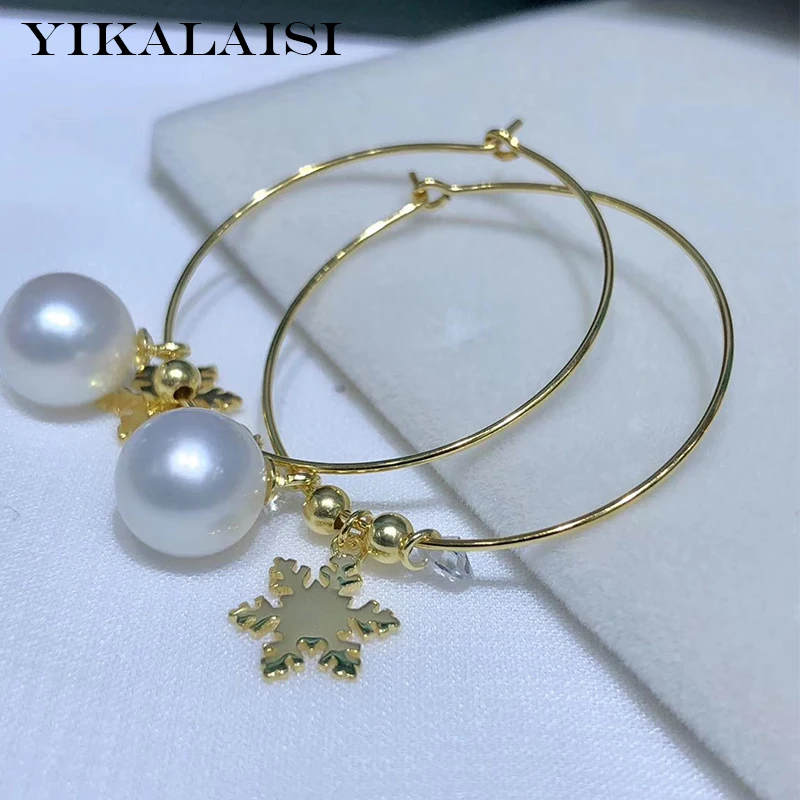 Ювелирные изделия YIKALAISI из стерлингового серебра 925 пробы жемчужные серьги 2019