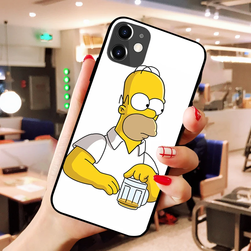 

Phone case For iphone 5 5S SE 5C 6 6S 7 8 plus X XS XR 11 12 mini Pro Max 2020 black prime trend Luxury brand Simpson