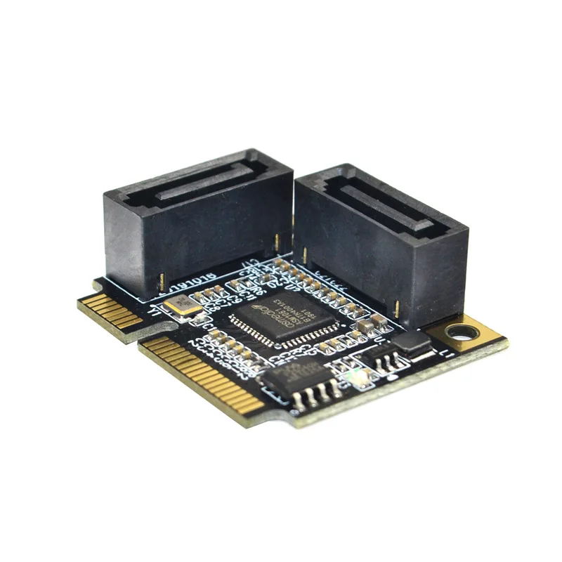 переходник mini pci e pci express на sata 30 2 порта free globa