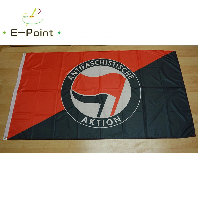 

Flag Anti Fascist Action Red Black 2ft*3ft (60*90cm) 3ft*5ft (90*150cm) Size Christmas Decorations for Home Flag Banner Gifts