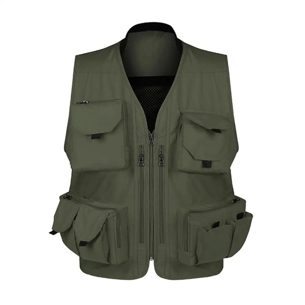 

Универсальный жилет для рыбалки для мужчин, жилет с несколькими карманами для улицы, путешествий, фотосъемки