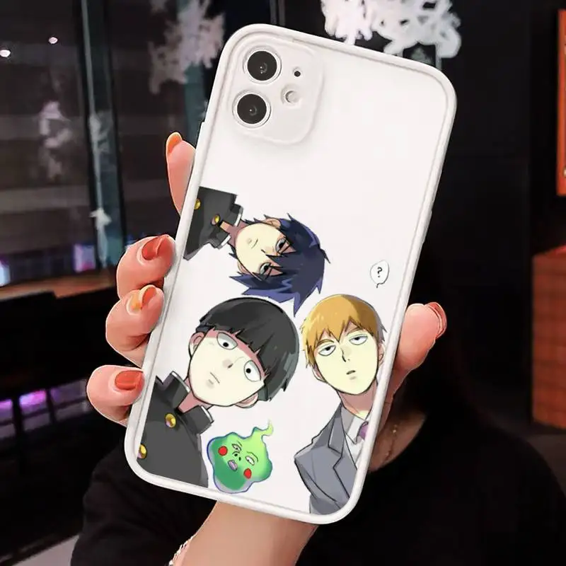 

Mob Psycho 100 anime luxury Phone Cases funda matte transparent For iphone 7 8 11 12 plus mini x xs xr pro max cover