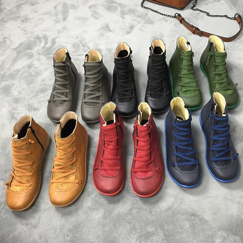 Сапоги в стиле ретро Осенние и зимние сапоги martin жира британском Высокое