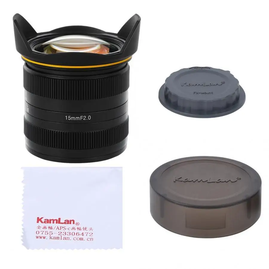 

Kamlan 15mm F2.0 Wide Angle Fixed Focus APS-C Frame E Mount Lens for Sony/Fuji/Olympus/Canon Mirrorless Camera
