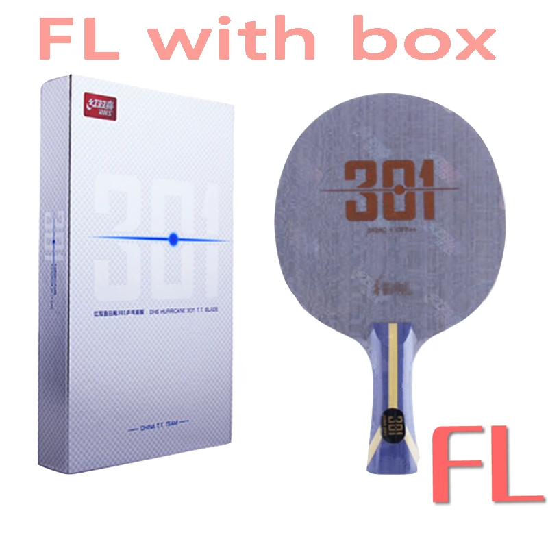 FL with box Оригинальное новое поступление DHS Hurricane 301 Arylate углеродное лезвие для настольного тенниса/лезвие для пинг-понга/бита для настольного тенниса - Цвет: FL with box