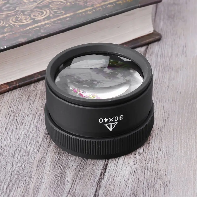 Лупа с увеличительным стеклом цилиндрическая линза 30 крат для монеты штампов