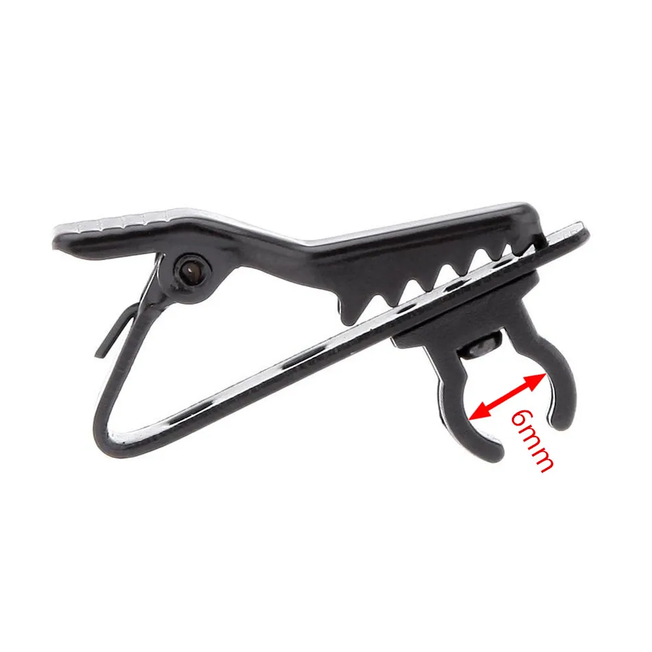 3 шт. зажим для галстука с отворотом микрофона 6 мм черный петличный