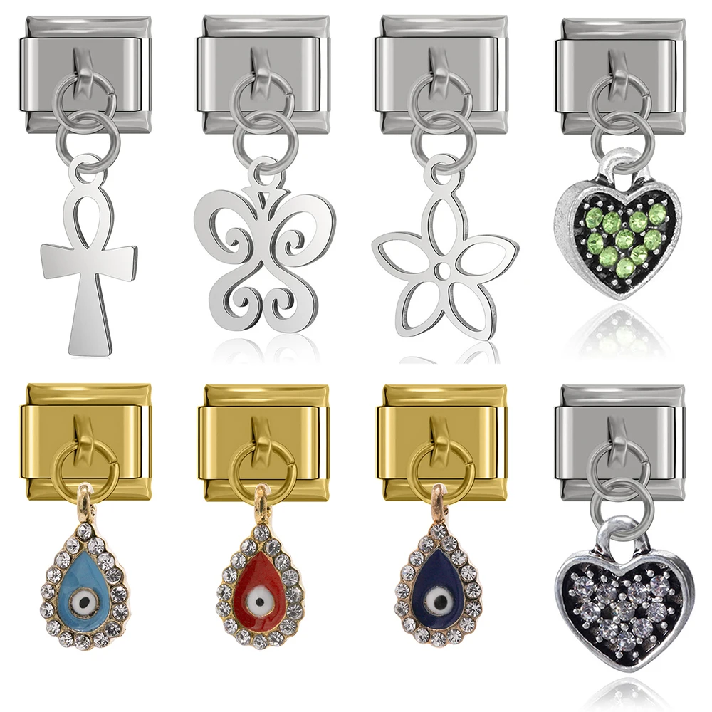 Оригинальный браслет из нержавеющей стали Hapiship ширина 9 мм крест ромашки цветок