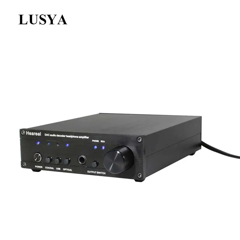 

Lusya ES9018 DAC decoding amp hifi headphone amplifier 2604Op USB fiber coaxial audio DSD full balance decoder 32bit 384K T0956