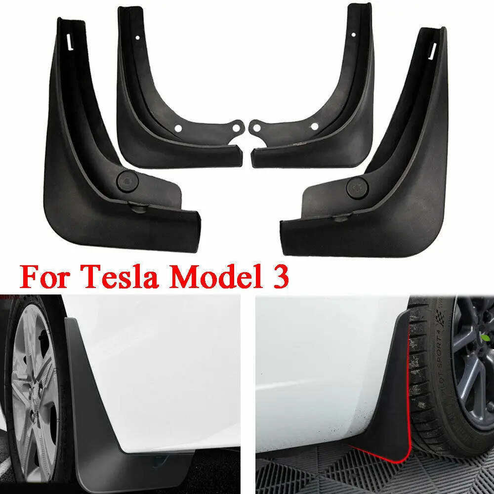 

4 шт./компл. Брызговики для автомобиля брызговик крыло брызговик для Tesla модель 3 2017-2019