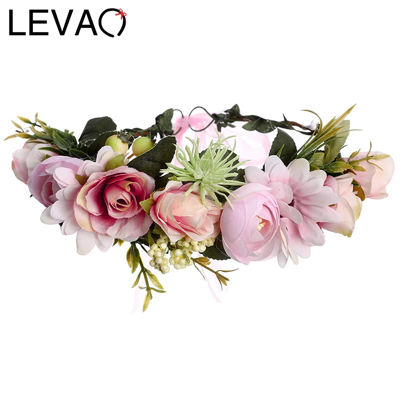 Новинка свадебная гирлянда LEVAO головной убор праздничная Свадебная повязка на