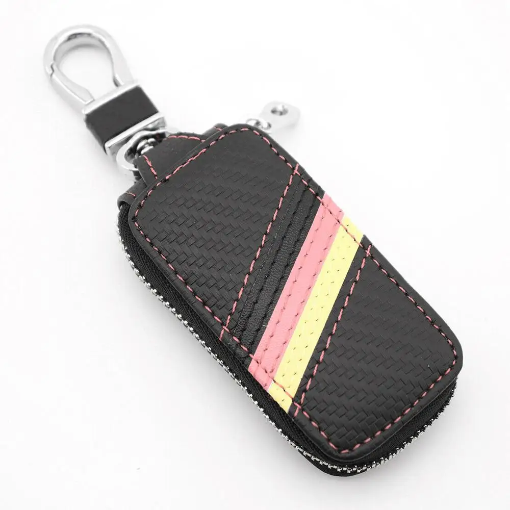 

EIDRAN 1 шт. Универсальный практичный кожаный чехол для ключей с цепочкой держатель для инструмента дистанционный Брелок чехол на молнии