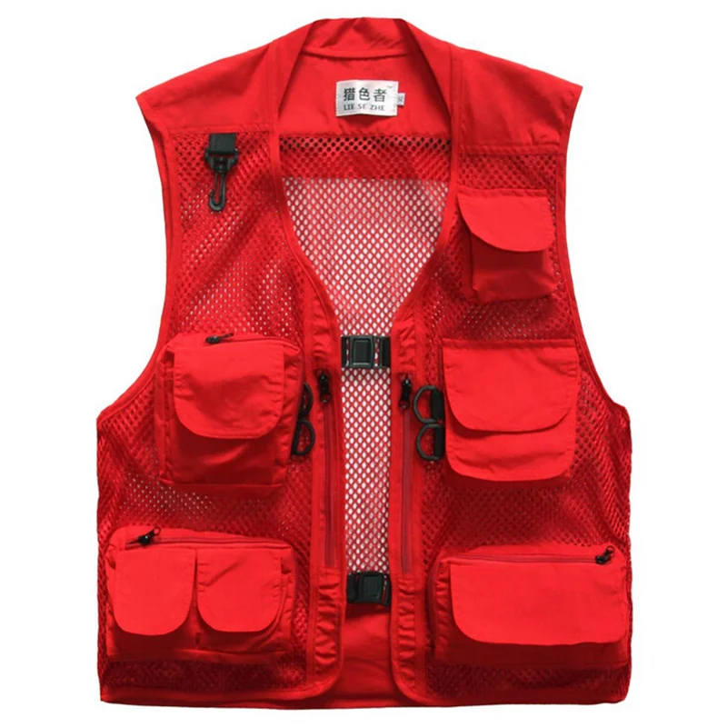 Мужская повседневная тактическая сетчатая жилетка с несколькими карманами