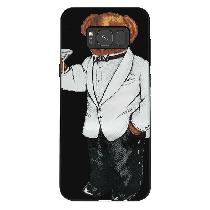 Чехол для телефона samsung M10 M20 M30 M40 S6 S7 край S9 S8 S10 S10E Plus Note 8 9 10 мода медведя из
