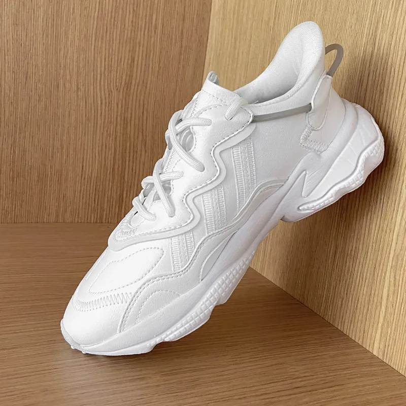 Summer Shoes Round Toe Popular Sneakers Lace-Up Female Mixed Colors Women Flats Casual Walking Platfrom | Обувь