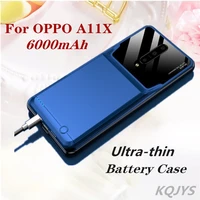kqjys 6000mah external battery charging cover case for oppo a11x battery case portable power bank battery charger cases