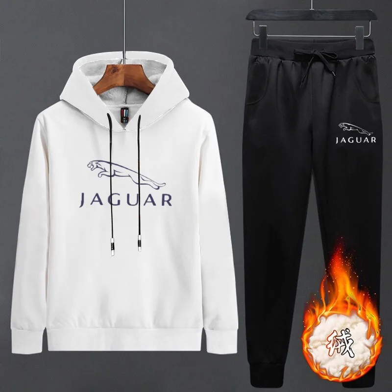 Комплект спортивных брюк с капюшоном для мужчин повседневный костюм пуловер