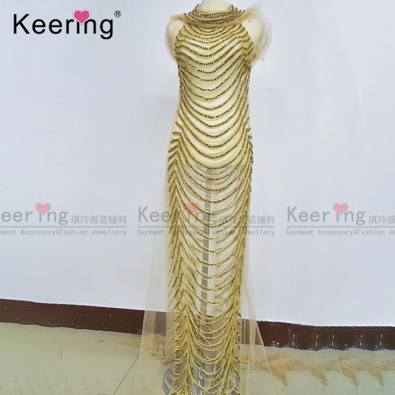 Свадебное большое платье стразы аппликация из кристаллов для длинного платья