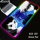 Большой RGB коврик для мыши Hunter X Hunter, резиновый игровой коврик для мыши с блокиросветодиодный светодиодной подсветкой, коврик для мыши, компьютерный Настольный коврик