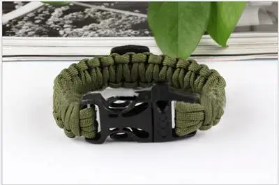 1 шт. новый кемпинг компас с Паракордом парашют шнур пластиковые пряжки браслеты