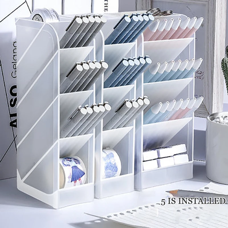

pen holder table is a Nordic personality simple transparent pen bucket pen holder student four multi-functional creative fashion