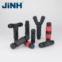 red coior ip68 waterproof connector cable 35 pin outdoor industrial electrical plug straight quick push in terminal block