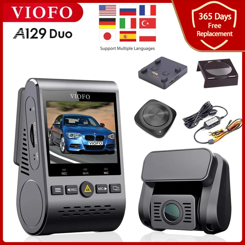 Двухканальный автомобильный видеорегистратор VIOFO 5 ГГц Wi Fi Bluetooth Full HD 1080P задний