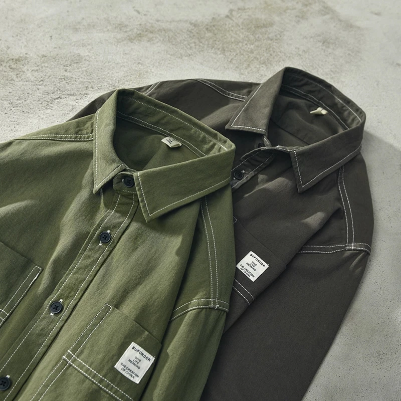 

Men's Cotton Linen Shirts Long Sleeve Men Casual Slim Mandarin Collar Shirts High Quality Summer Beach Shirt plus size 6xl