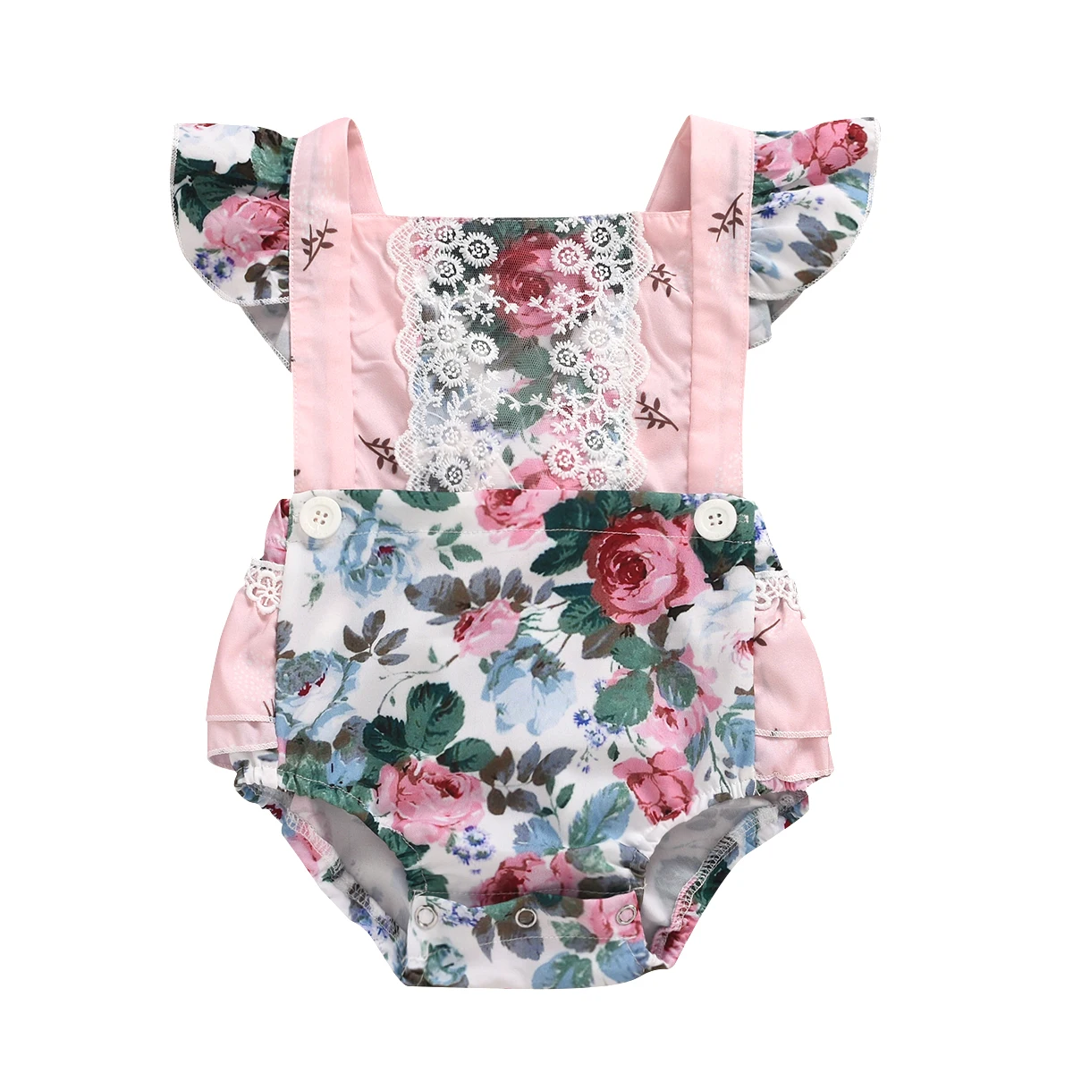 Комбинезон детский летний кружевной с квадратным вырезом и открытой спиной |