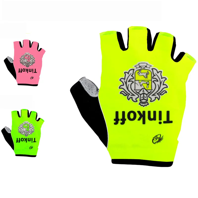 Новинка, перчатки для велоспорта Тинькофф, MTB, горный велосипед, велосипедные летние перчатки, гелевые перчатки с полупальцами, противоударные спортивные перчатки