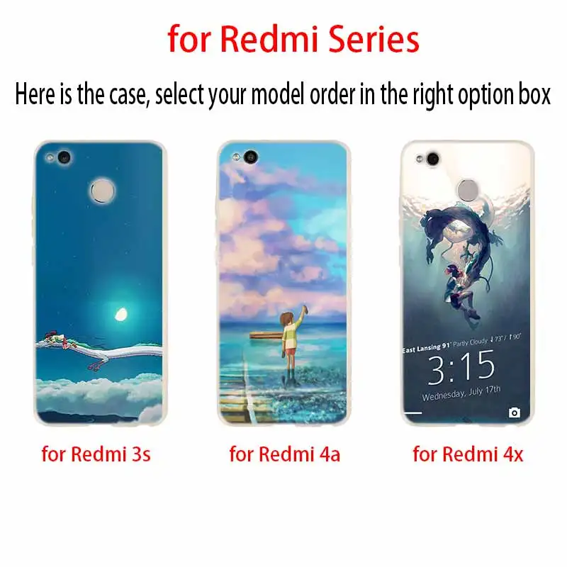 spirited away profile Fashion Soft TPU Case For Xiaomi Redmi Note 11 10 9 8 7 Pro Max 10S 9S 9T 8T 4G 5G Cover | Мобильные телефоны