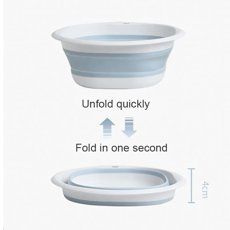 Пластик складные бассейны Портативный умывальники складывающиеся Прачечная