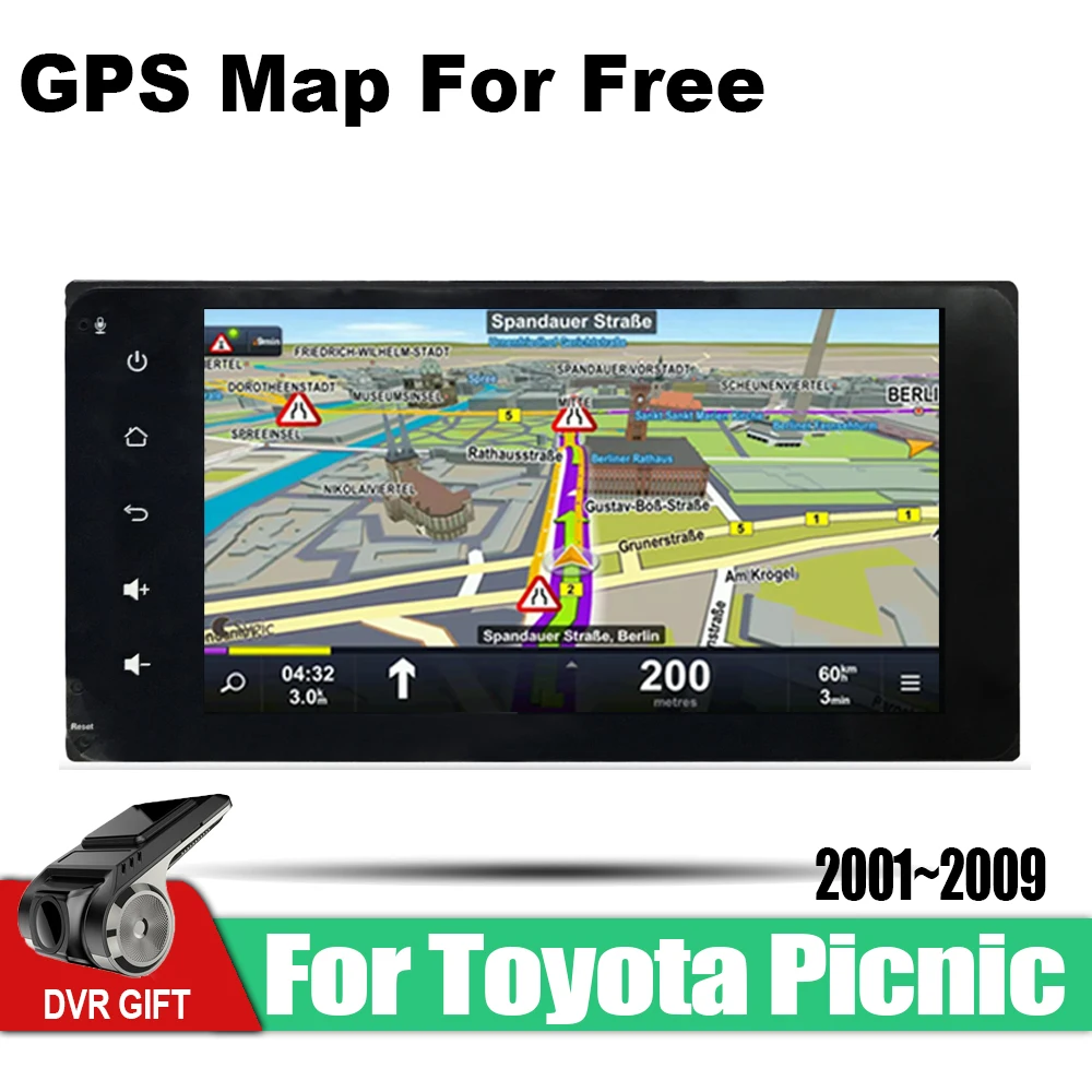 Автомобильный мультимедийный плеер ZaiXi Android с GPS для Toyota пикника 2001 ~ 2009