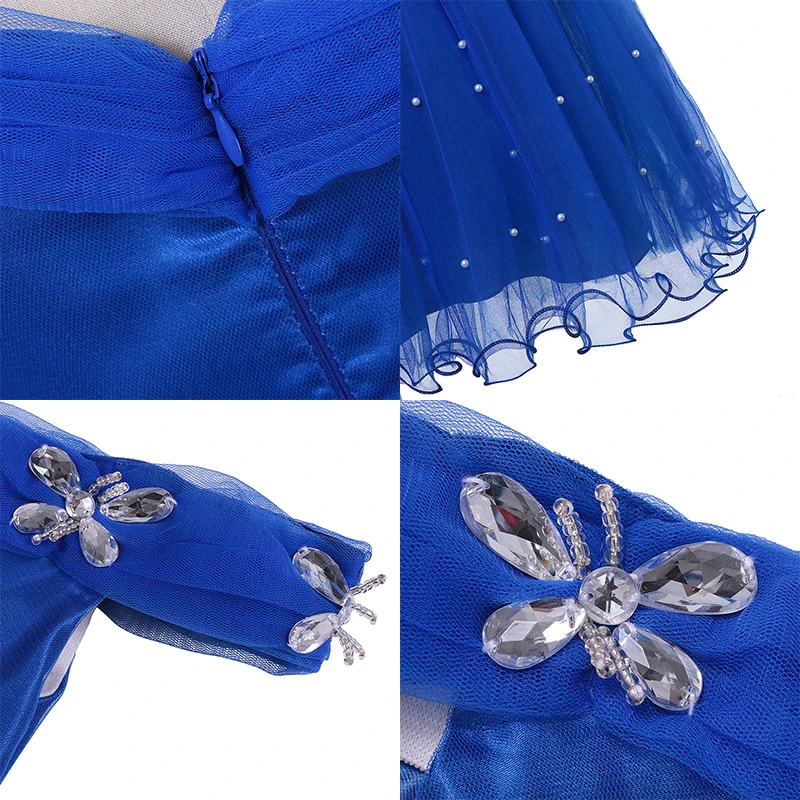 Disney Dresses party girls Cinderella Princess Dress Up Christmas Kids Butterflies Sleeveless Dress Girl's dress for weddings