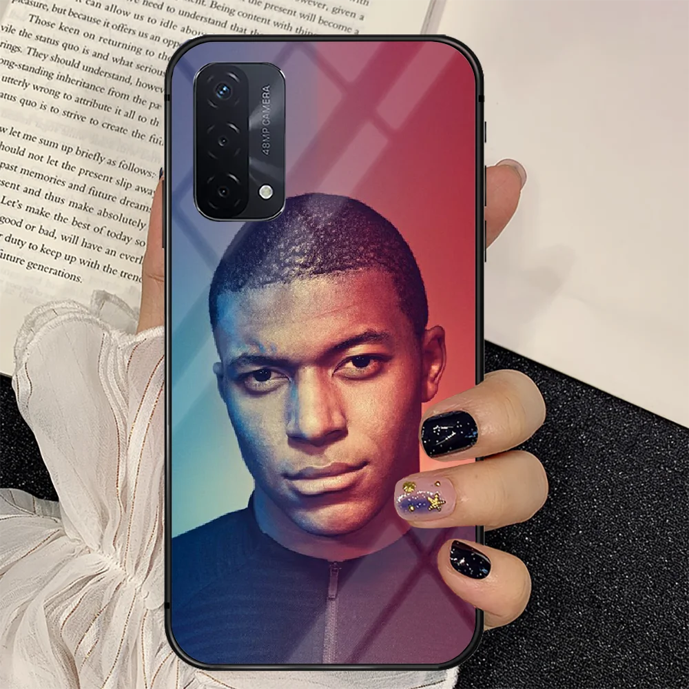 

Kylian Mbappe Soccer Phone Tempered Glass Case Cover For oppo realme find a x c xt gt 2 53 3 6 7 50 11 Pro lite 5g Luxury