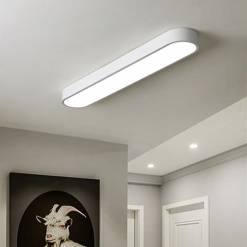 

Светодиодный потолочный длинный настенный светильник, акриловый современный простой светильник для коридора, лестницы, балкона, лампа для ...