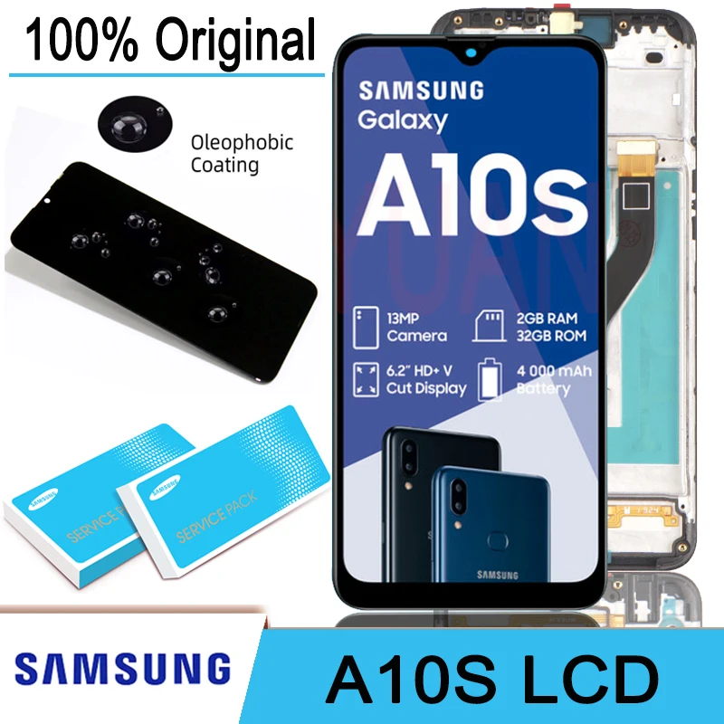 ЖК-дисплей 100% ''с сенсорным экраном и дигитайзером в сборе для Samsung Galaxy A10s A107/DS