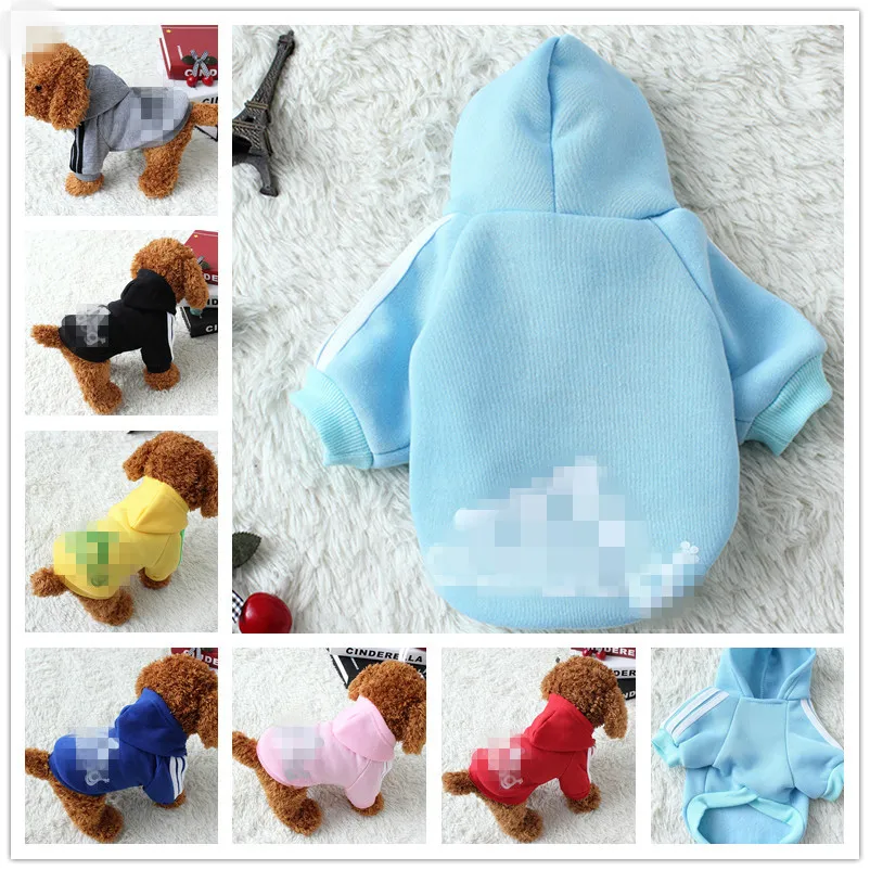 Толстовка с капюшоном для собак зимняя одежда пальто куртка хлопковая